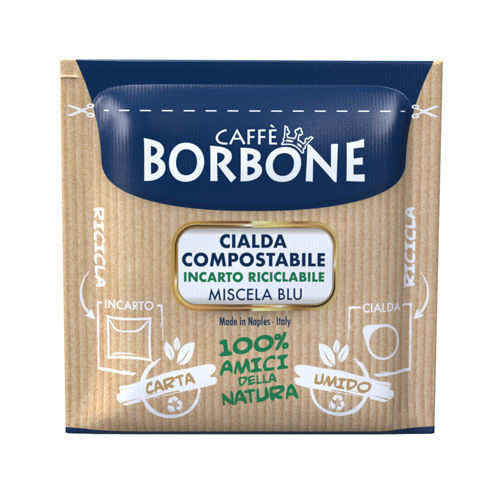 Cialde ESE 44 mm Caffè Borbone miscela BLU COMPOSTABILE