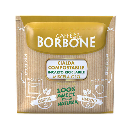 Cialde ESE 44 mm Caffè Borbone miscela ORO - 50 - 100 - 150 PZ INCARTO  COMPOSTABILE - Coffee Break Shop