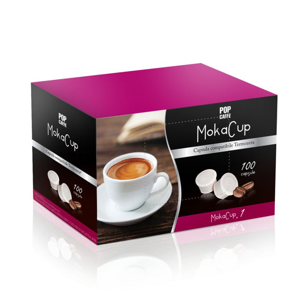 100 Pz. Pop Caffè Capsule MokaCup 1 Intenso Compatibili Domo - Coffee Break Shop