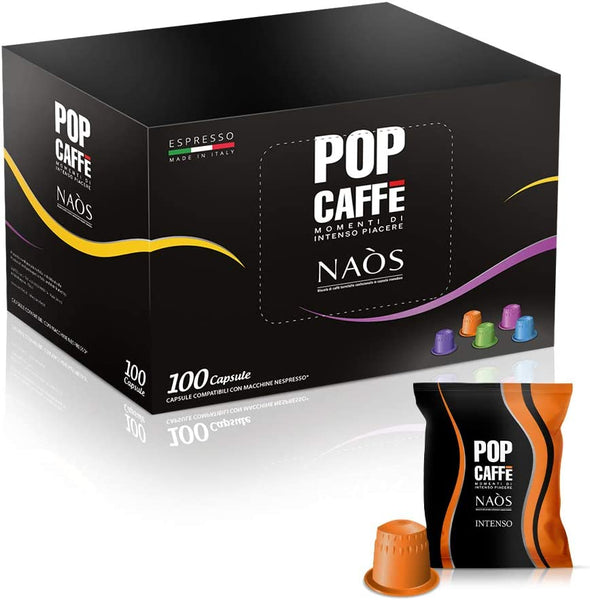 100 CAPSULE POP CAFFE' INTENSO compatibili NESPRESSO
