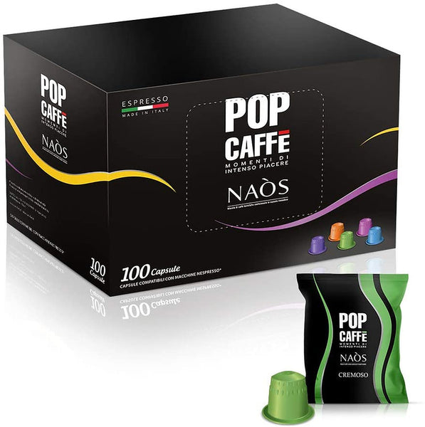 100 CAPSULE POP CAFFE' CREMOSO compatibili NESPRESSO