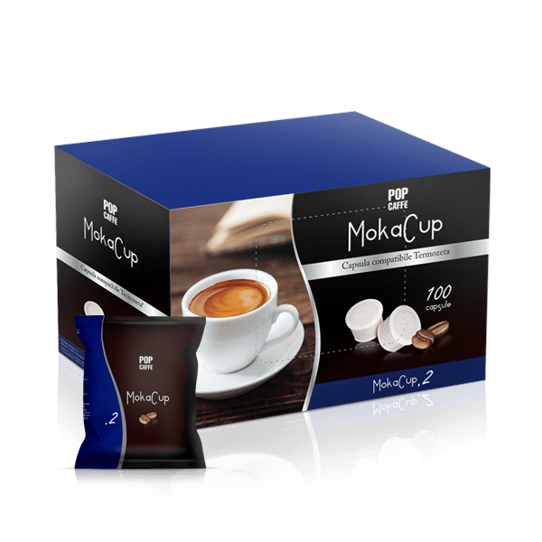 Capsule MokaCup Miscela 2 Cremoso Compatibili Domo e Termozeta Conf 100pz - Coffee Break Shop